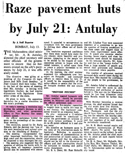 01July13 TOI 1981 Antulay says Evict Pavement Dwellers 14 Julycu copy.png